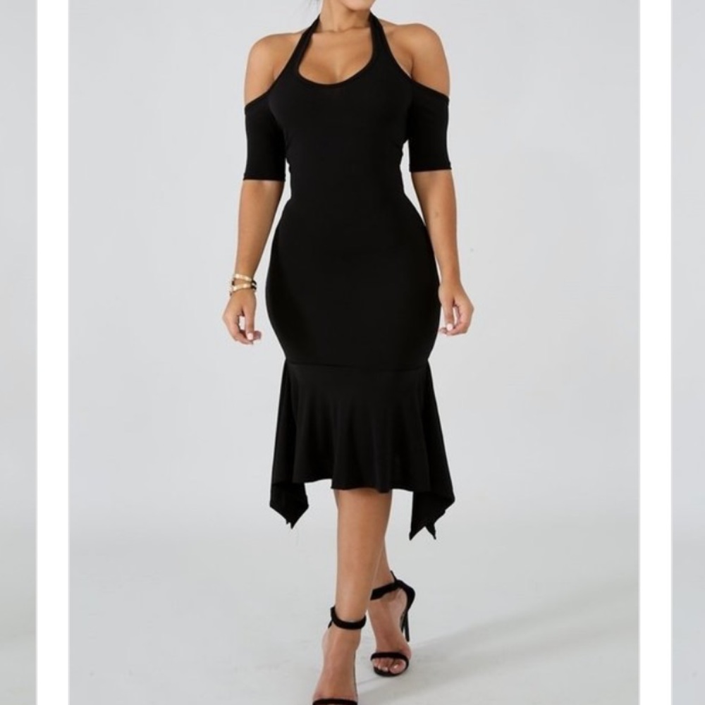 Flare slay backless dress